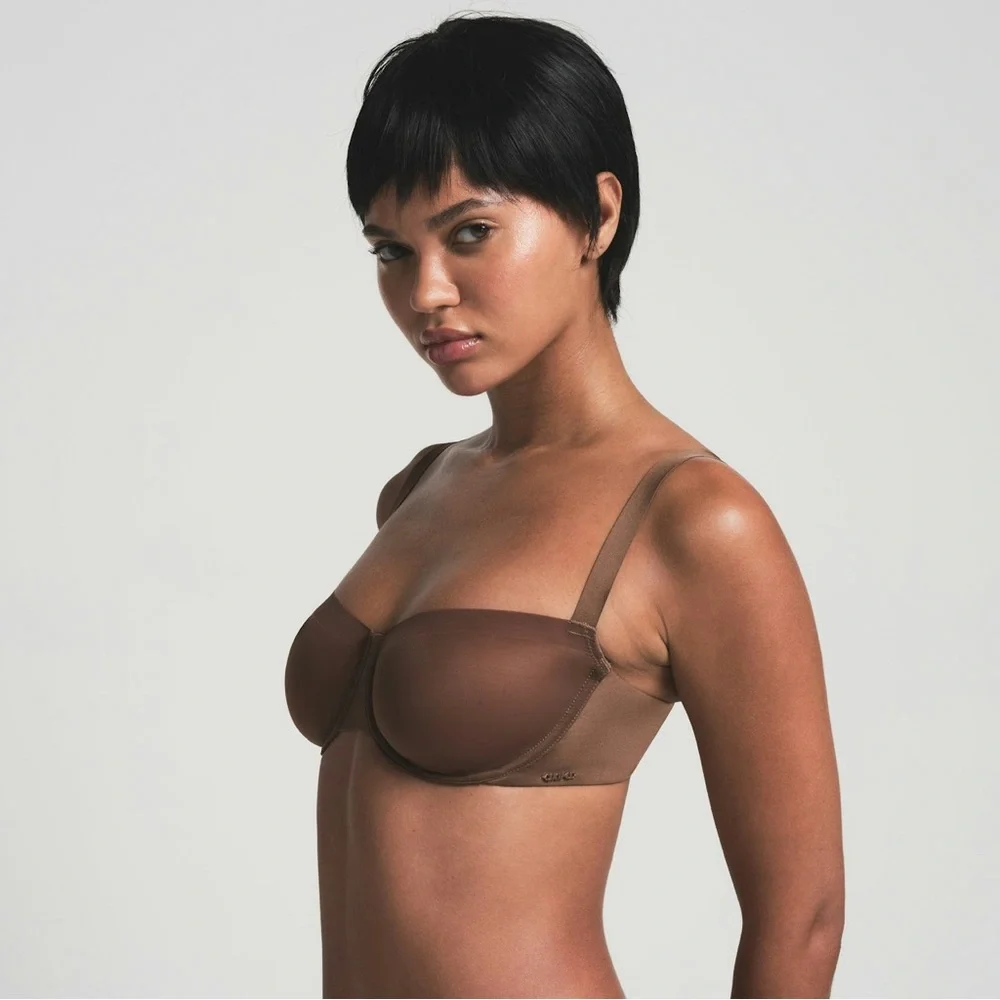 SKIMS No Show Unlined Balconette Underwire Bra - Jasper - Picture 4 of 9